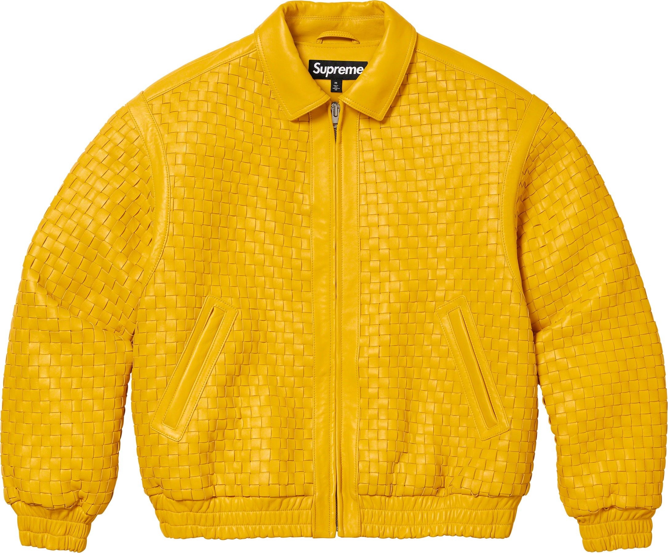 Woven Leather Varsity Jacket view 11